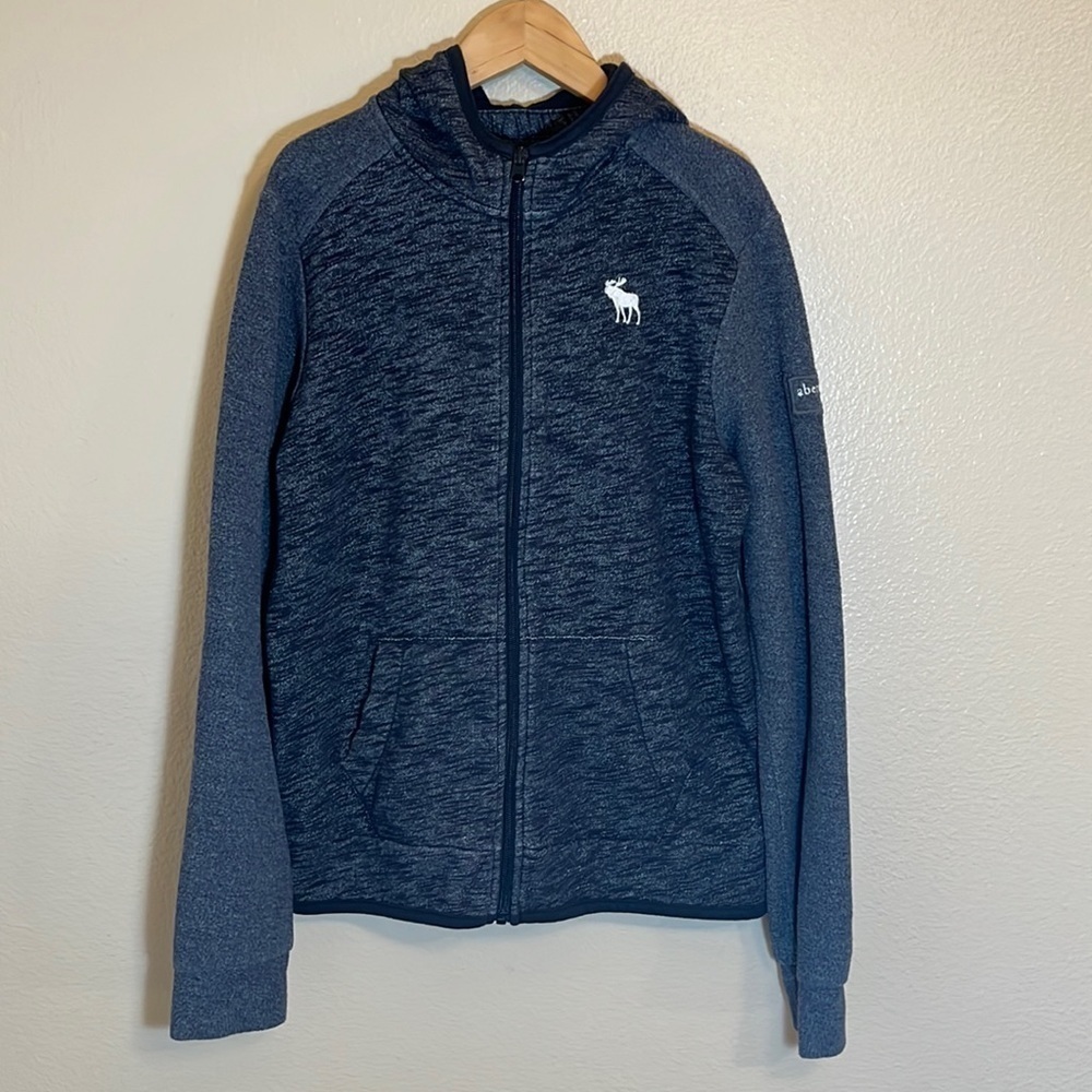 ABERCROMBIE Kids Blue Zipper Sweatshirt - Picture 1 of 8